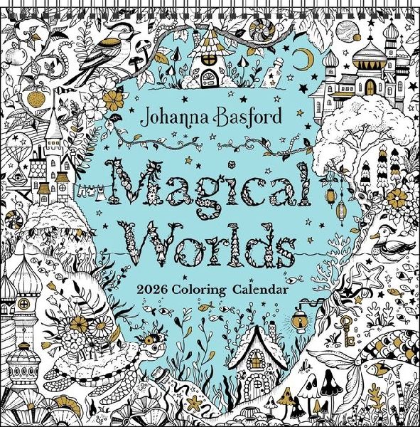 Johanna Basford's 2026 Coloring Wall Calendar