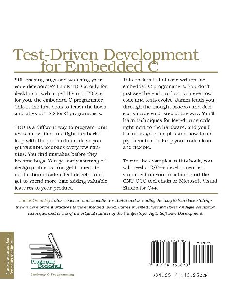 Test-Driven Development for Embedded C 
