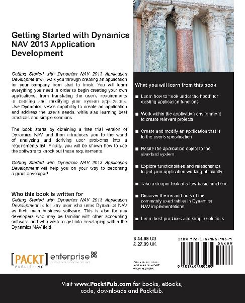 Getting Started with Dynamics Nav 2013 Application Development 
