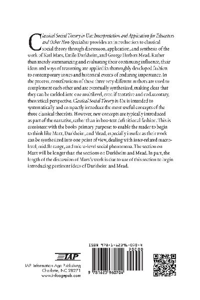 Classical Social Theory in Use 