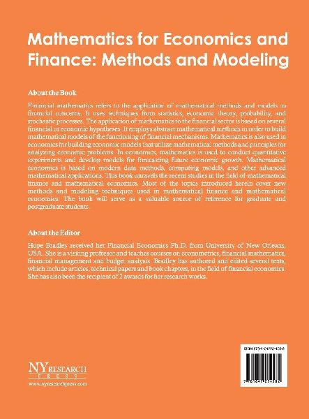 Mathematics for Economics and Finance: Methods and Modeling 