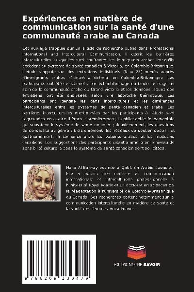 Expériences en matière de communication sur la santé d'une communauté arabe au Canada 