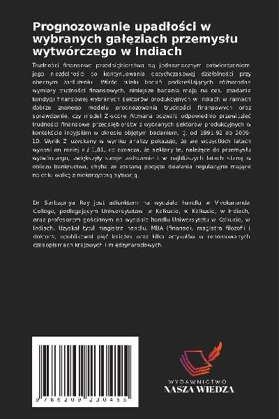 Prognozowanie upad¿o¿ci w wybranych ga¿¿ziach przemys¿u wytwórczego w Indiach 