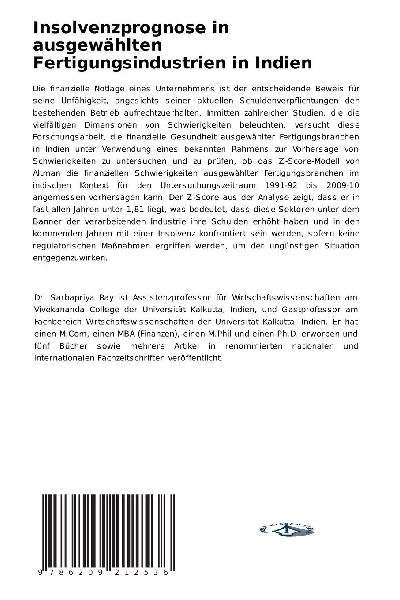 Insolvenzprognose in ausgewählten Fertigungsindustrien in Indien 