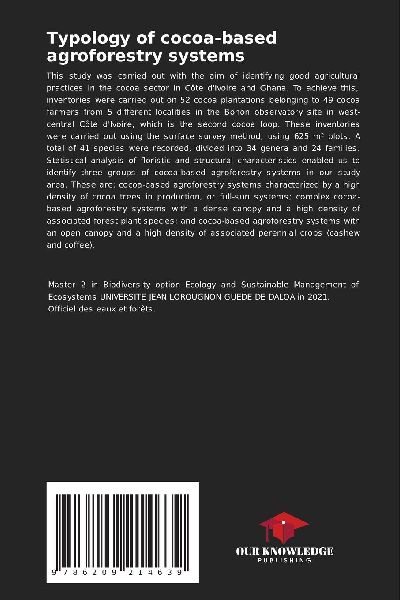 Typology of cocoa-based agroforestry systems 