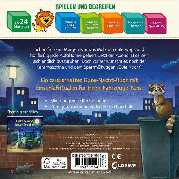Gute Nacht, kleines Müllauto! 