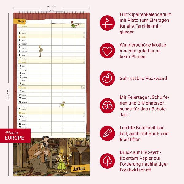 Pettersson und Findus Familienplaner 2026 