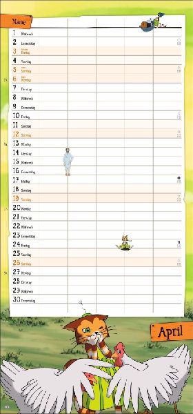 Pettersson und Findus Familienplaner 2026 