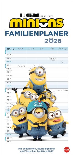 Minions Familienplaner 2026