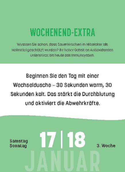 Gesundheit für jeden Tag 2026 - Tagesabreißkalender zum Aufstellen oder Aufhängen 