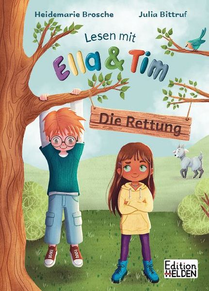 Lesen mit Ella und Tim - Die Rettung: Erstlesebuch für Kinder mit einfachen Worten und Bildern