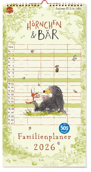 Hörnchen & Bär. Familienplaner 2026
