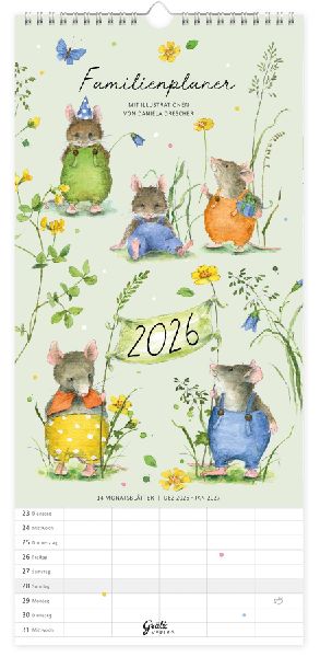 Familienplaner Mäuseparty 2026