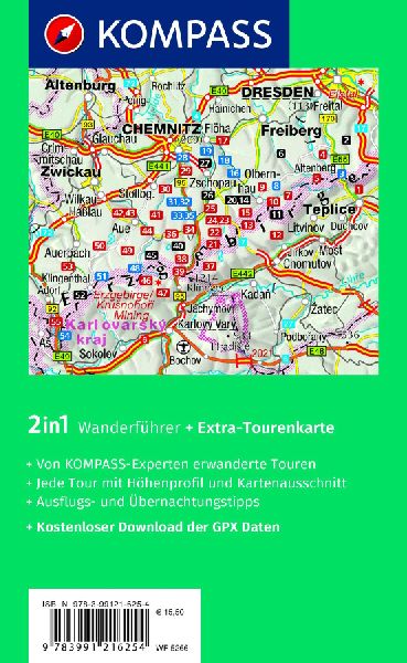 KOMPASS Wanderführer Erzgebirge, 55 Touren mit Extra-Tourenkarte 