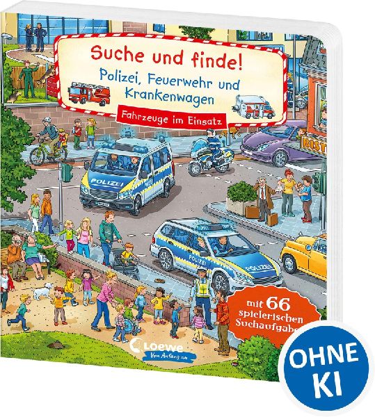Suche und finde! Polizei, Feuerwehr und Krankenwagen