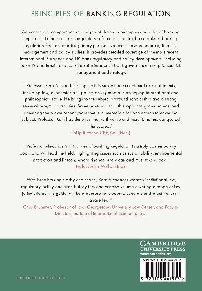 Principles of Banking Regulation 