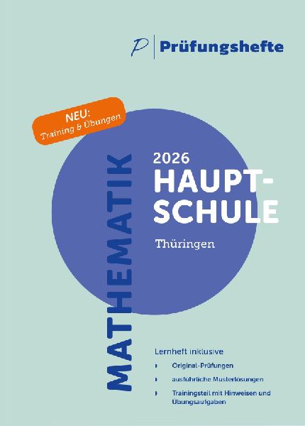 Prüfungsheft & Training - 2026 Mathematik Hauptschule - Thüringen - Original-Prüfungen und Lösungen