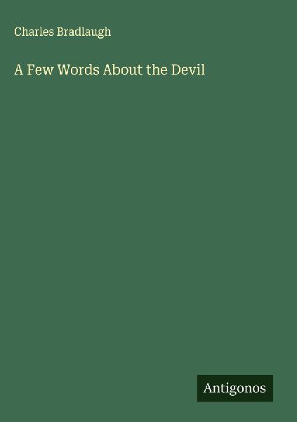 A Few Words About the Devil