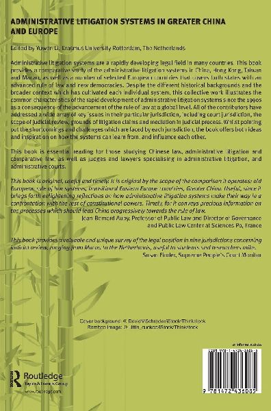 Administrative Litigation Systems in Greater China and Europe 