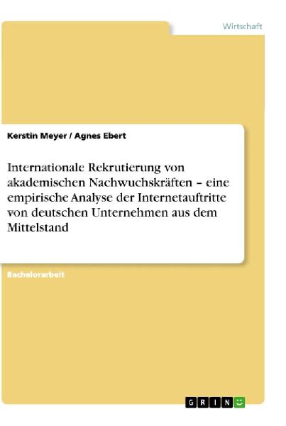 Internationale Rekrutierung von akademischen Nachwuchskräften...