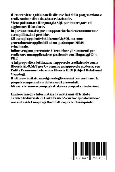 BASI DI DATI  - PROGETTAZIONE, REALIZZAZIONE E PROGRAMMAZIONE 