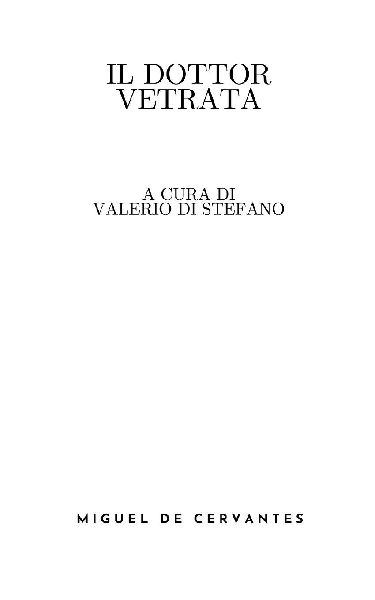 Il dottor Vetrata (a cura di Valerio Di Stefano)