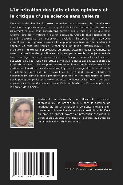 L'imbrication des faits et des opinions et la critique d'une science sans valeurs 