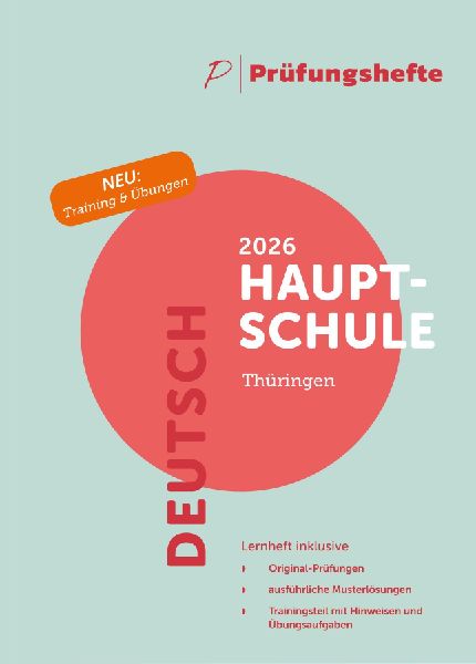Prüfungsheft & Training - 2026 Deutsch Hauptschule - Thüringen - Original-Prüfungen und Lösungen