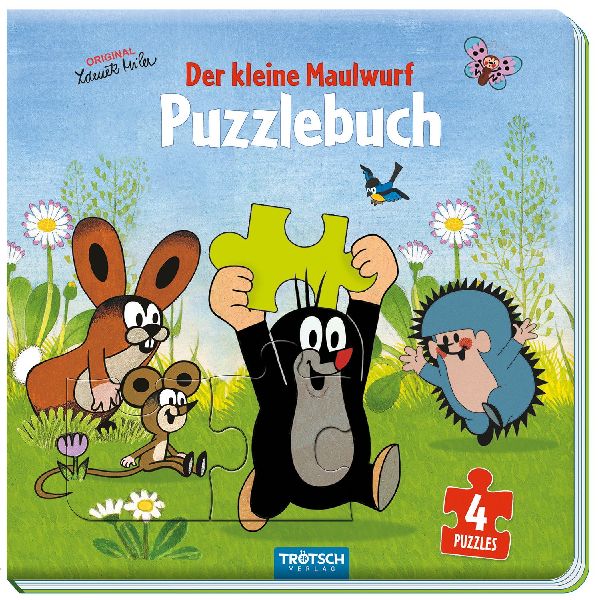 Trötsch Der kleine Maulwurf Puzzlebuch mit 4 Puzzle Maulwurf
