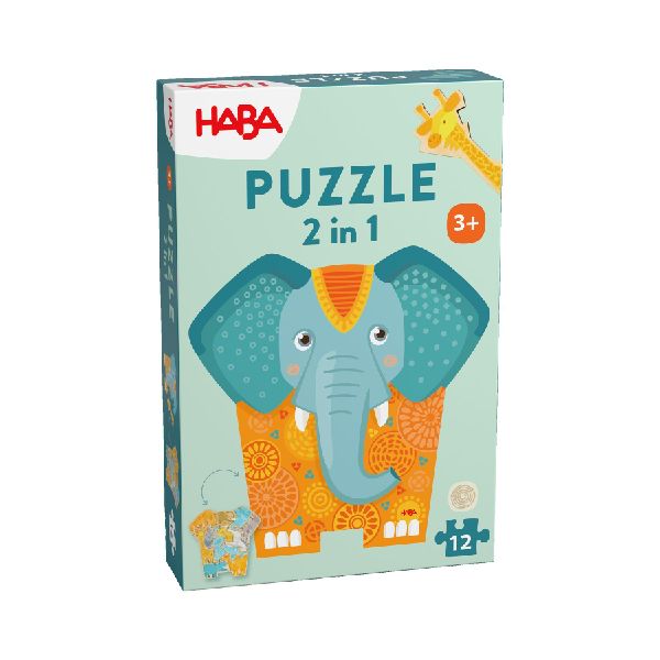 Puzzle 2in1 Elefant