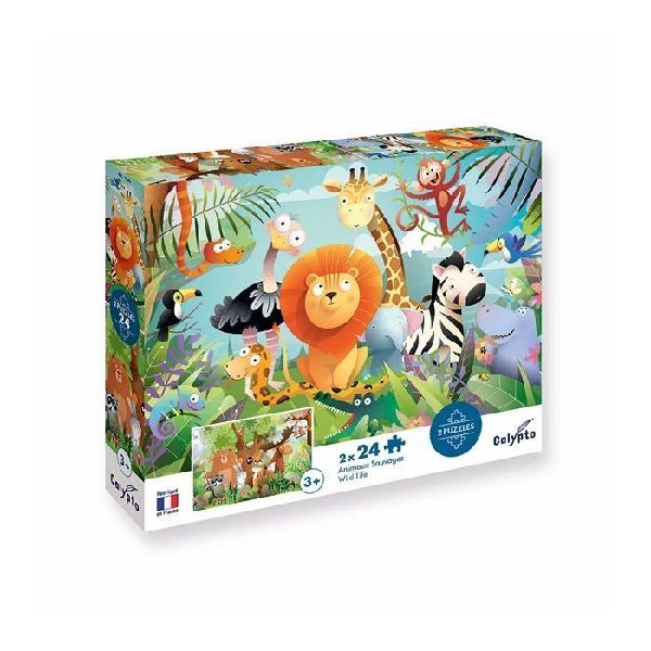 Tiere 2x24 Teile Puzzle